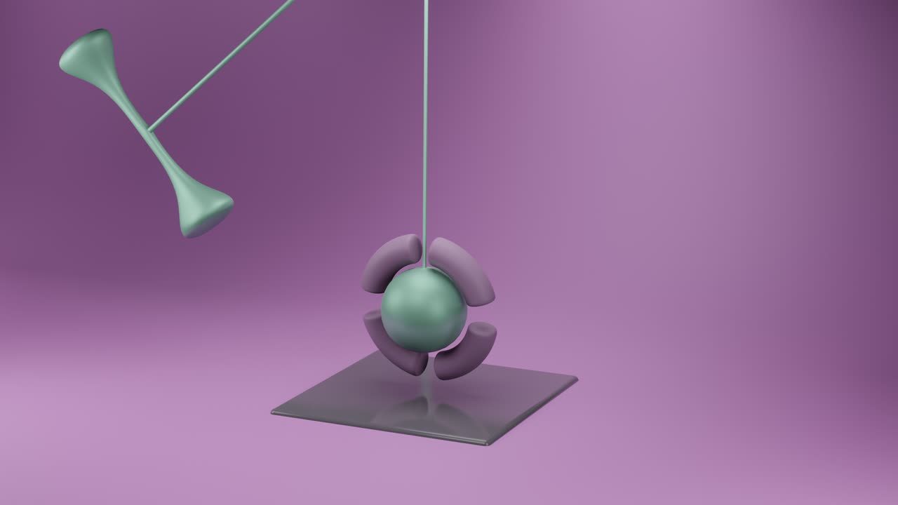 el péndulo de la animación de bucle se balancea. ritmo repetido.