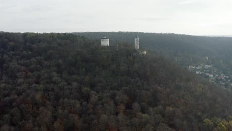 the fairytale castle burg plesse in bovenden near göttingen goettingen at sunrise, lower saxony, germany