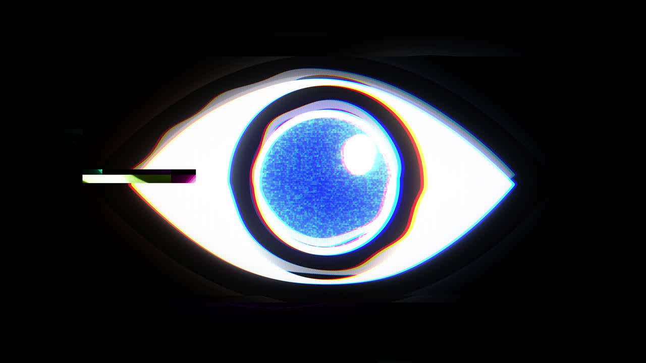 4k hud glitch cyber eye futuristic techno background animation code background scifi technology