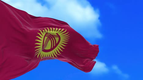 seamless loop of kyrgyzstani flag.