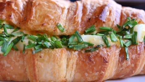 croissant sandwich with egg salad