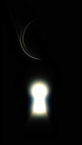 keyhole in darkness