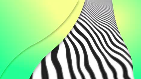 animación de formas sobre un fondo en movimiento en blanco y negro.