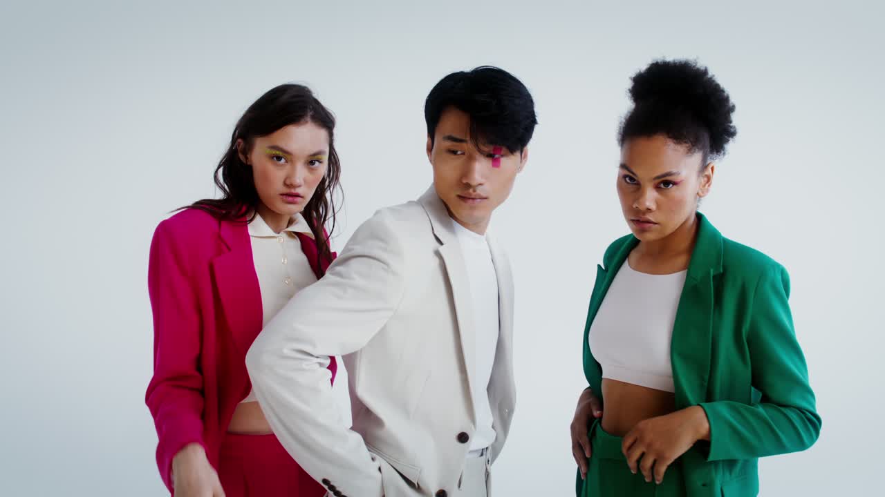 Fashionable People in Suits