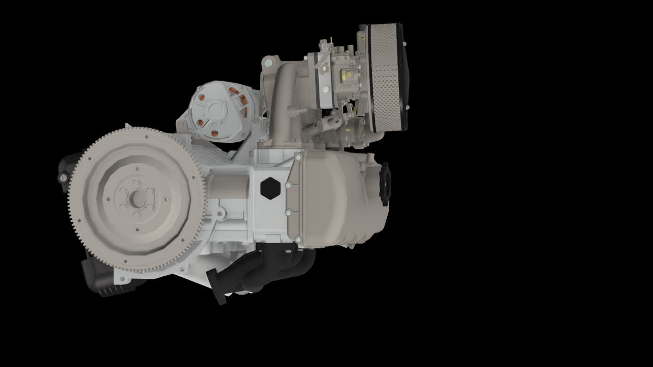 Detailed 3D Engine Illustration