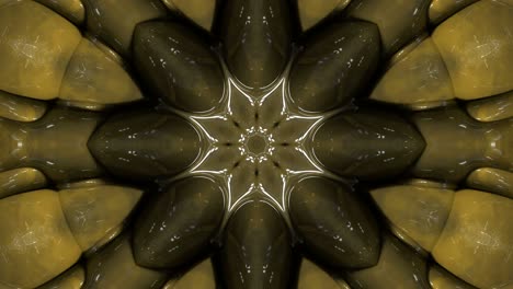 3d en bucle abstracto ornamentado fondo decorativo. caleidoscopio hipnótico.