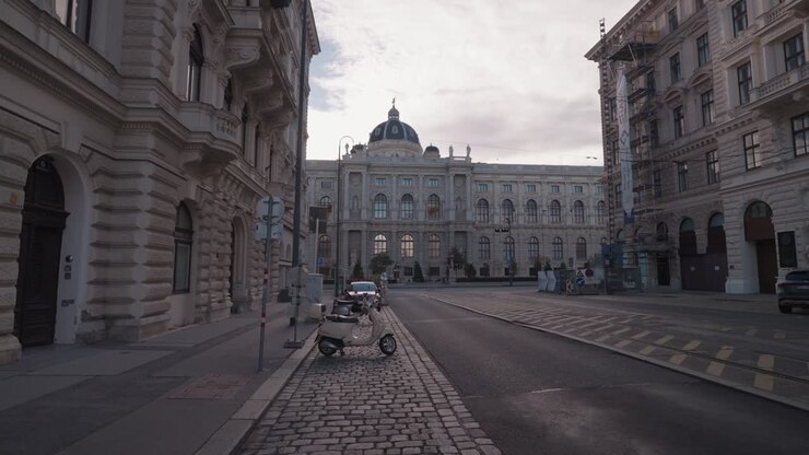 Street view in Vienna, Austria