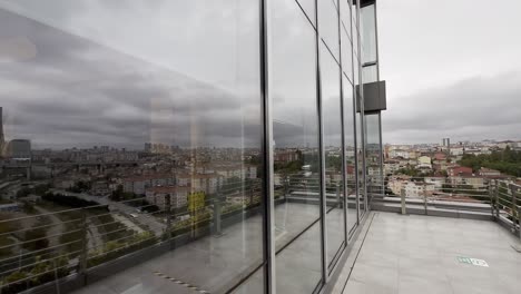 stunning city view from modern rooftop