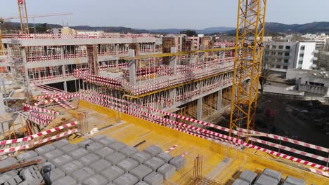 vista aérea de la construcción de edificios modernos