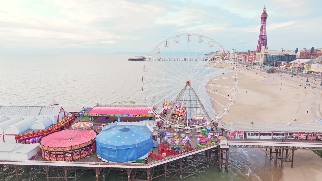 Blackpool Pleasure Beach Aerial View