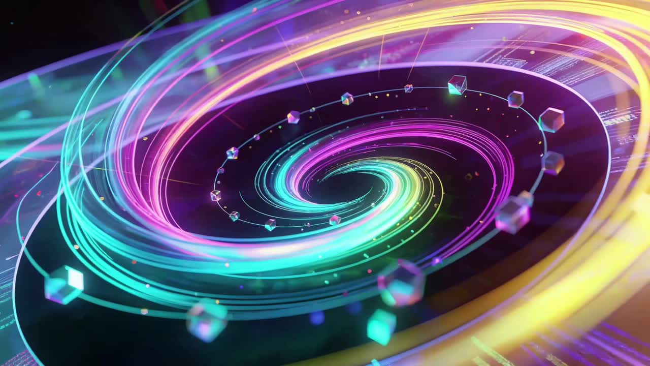 3D Abstrakt Sømløs Animationsbaggrund