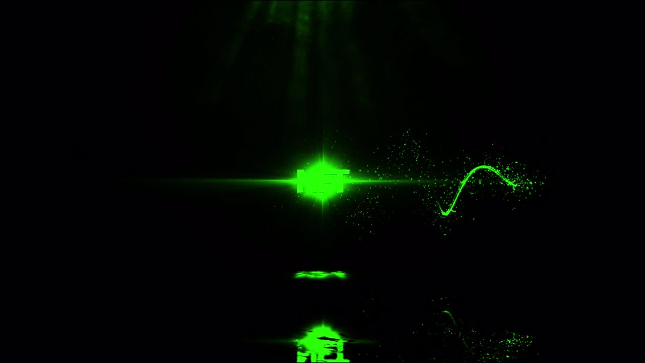 metaverso de texto completo, web 3.0 y etc. transiciones comerciales completas logotipo de partículas brillantes