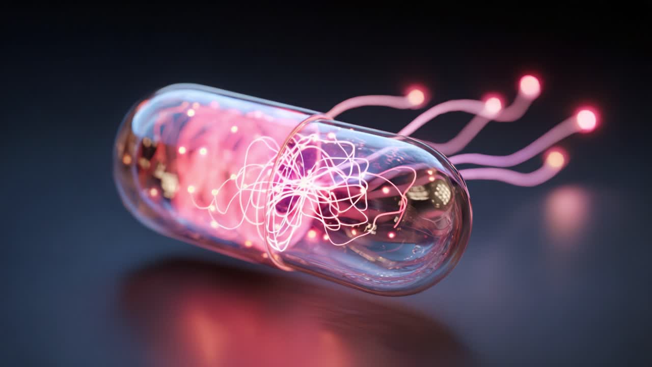 An Intriguing View of a Futuristic Capsule with Energetic Tendrils, Merging Science and Imagination in a High-Tech Visual Exploration of Electric Patterns and Light Effects