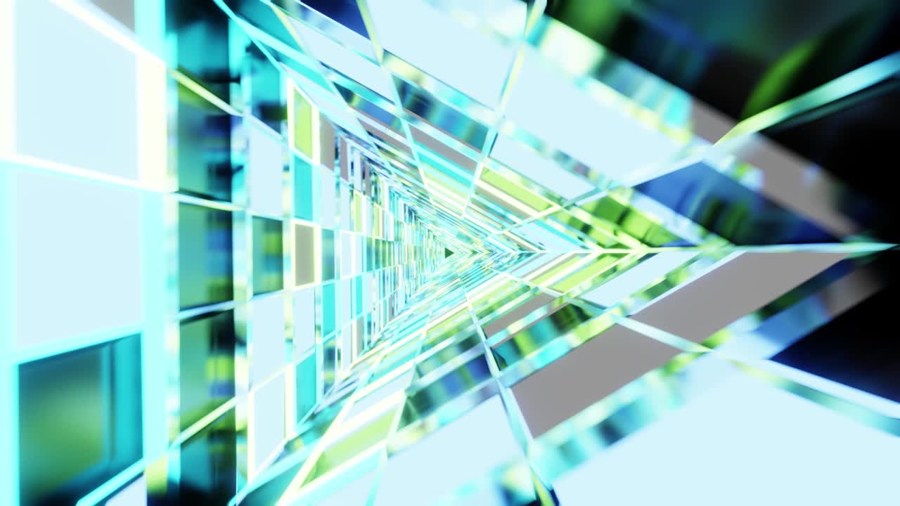 fondo de triángulo de menta de bucle vj