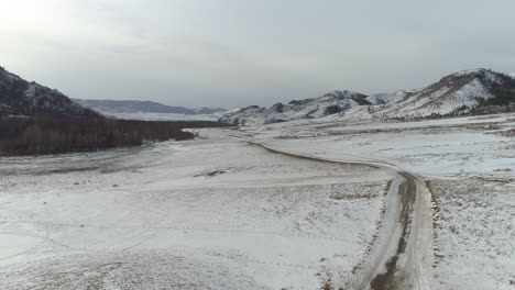 Luftwinterberglandschaft