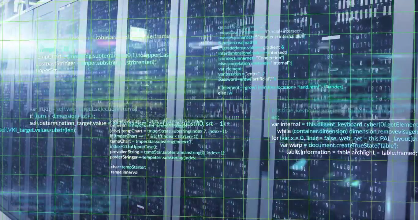 Animation of data processing over computer servers