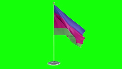 kuban peoples republic 3d illustration of the waving flag on a pole with chroma