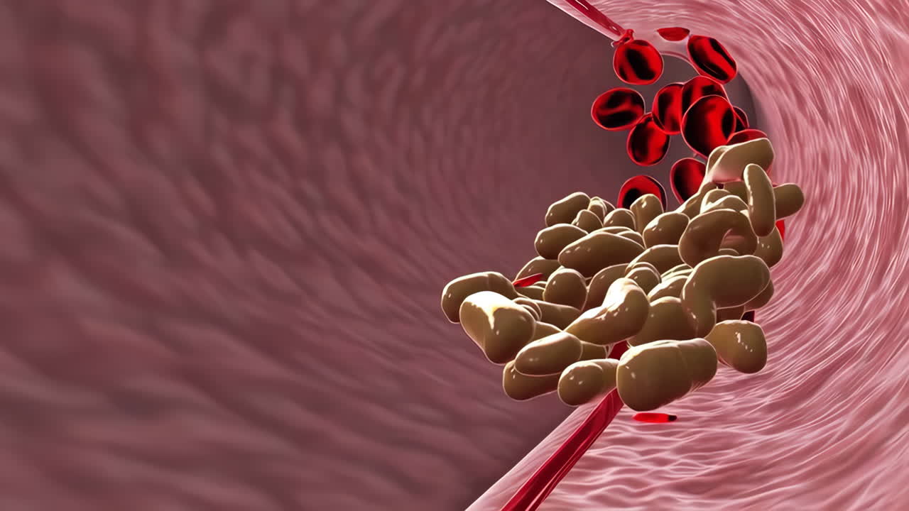Blood Clot Formation in a Blood Vessel