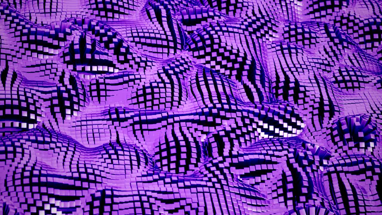 bloques 3d abstractos ondulando en una onda de bucle sin costuras.