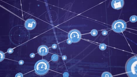 Animation-of-network-of-connections-over-data-processing