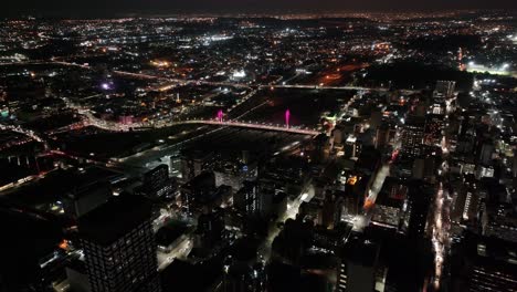 Paisaje-Urbano-Nocturno-En-Johannesburgo-En-Gauteng,-Sudáfrica