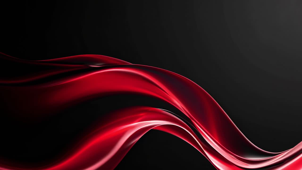Red Abstract Flowing Fabric Design