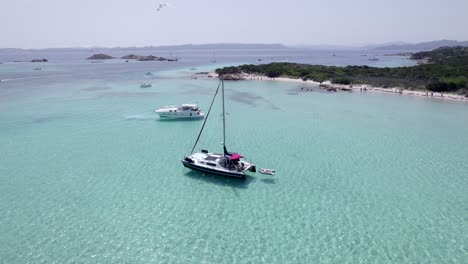 boat parked in la maddalena island