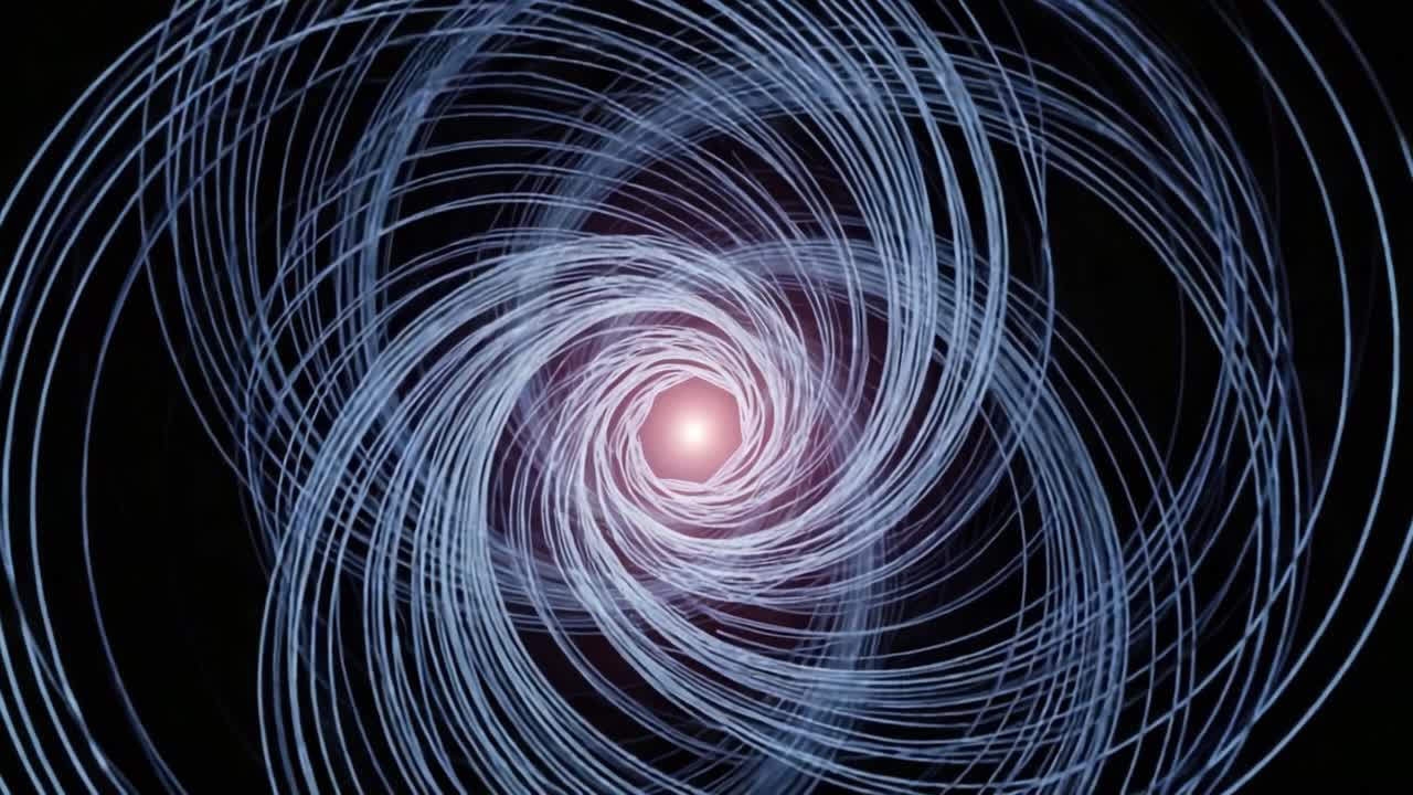A Stunning Visual Journey Through Digital Spirals and Light, Capturing the Dynamic Motion and Complexity of Rotating Patterns in a Hypnotic Display