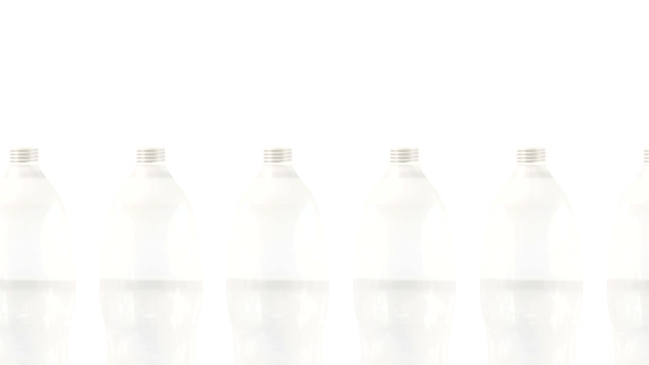 línea para botella de agua para mascotas bucle de renderización 3d