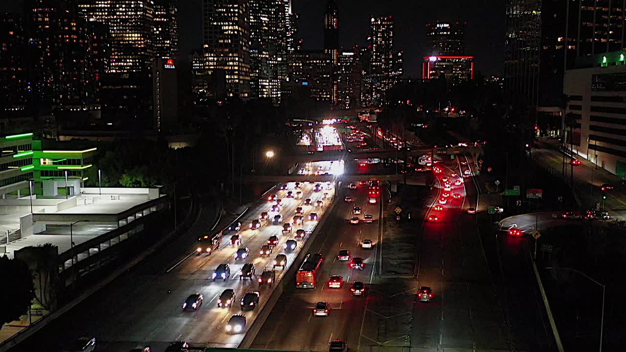 로스앤젤레스 시내의 아름다운 도시 풍경입니다.