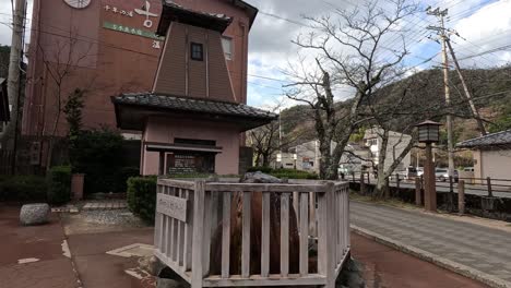 a quiet stroll through a tranquil hot spring town.