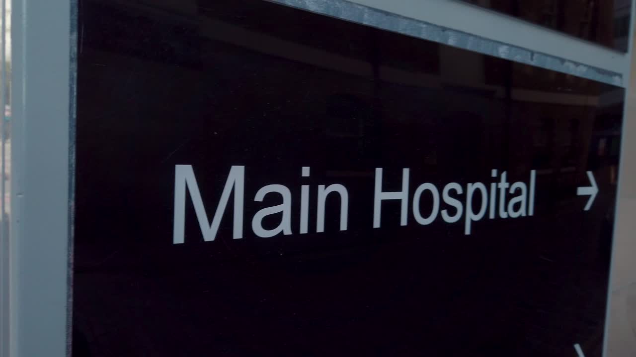 Right pan shot revealing the direction towards the Main Hospital, covid, quarantine