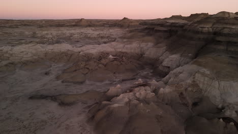 bisti de-na-zin wilderness - aerial high boom diagonal