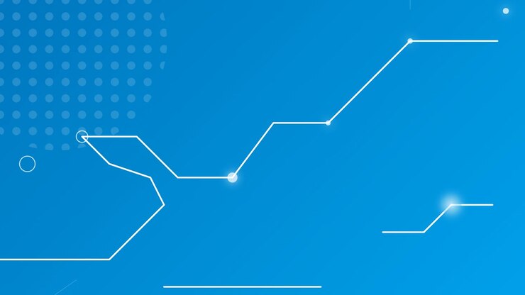 Abstract Digital Network Lines Connecting on Blue Background