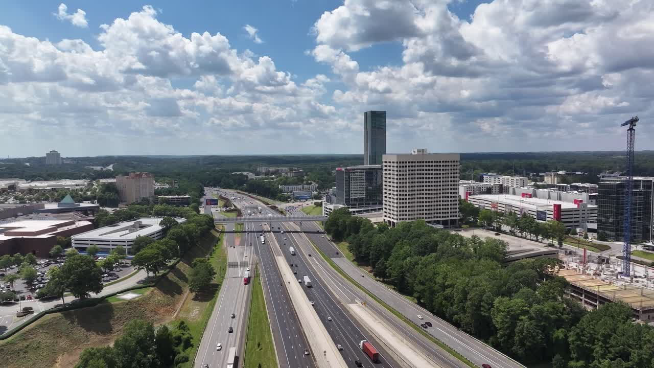 Perimeter, jalan bebas hambatan Interstate 285 dan jalan tol ekspres Interstate 75, Atlanta, Georgia, Aerial