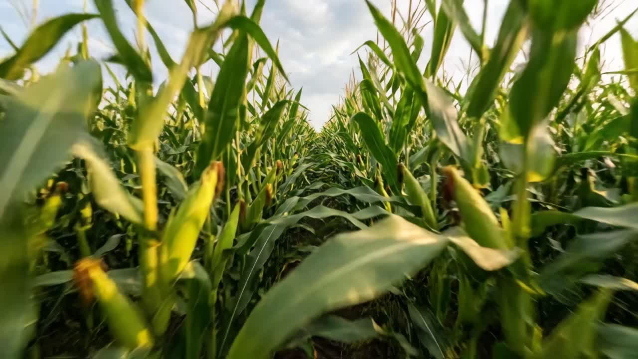 Passeggiata in un campo di grano