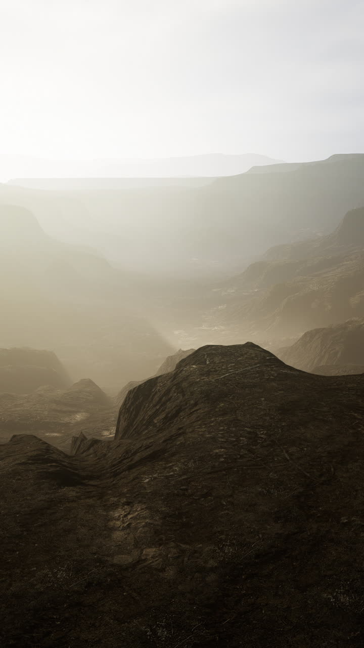 paisaje extraño con valle polvoriento