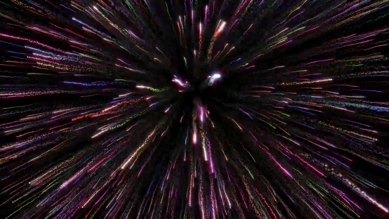Singola grande esplosione di fuochi d'artificio su sfondo nero