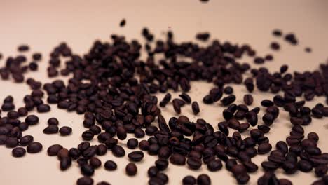 caídas de granos de café