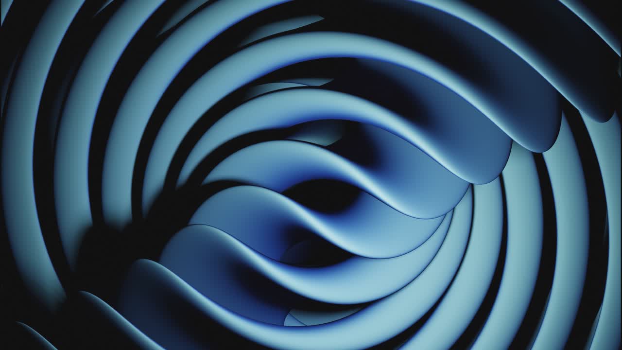 Abstract Blue Swirling Shapes