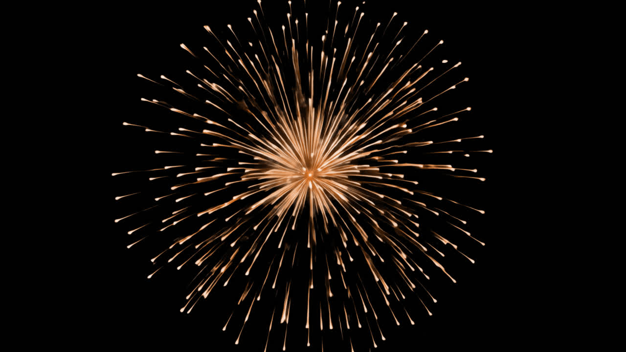 Vibrant fireworks burst celebration animated overlay, transparent 4K video, alpha channel, ProRes