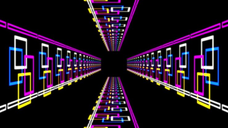Cyber tunnel progress animation motion graphics