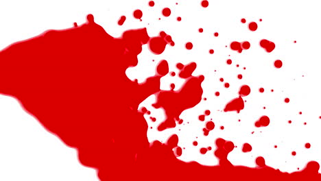 Red-liquid-and-splashes-spots-on-white-gradient