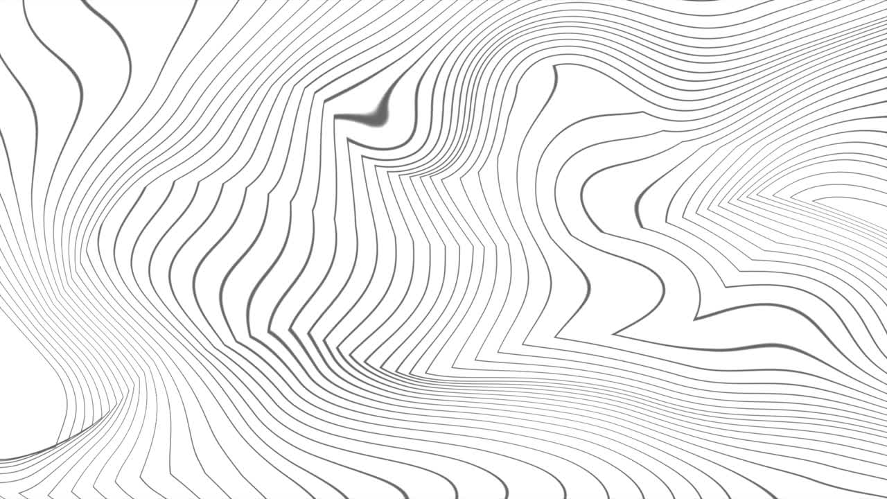 Grå buede, brudte 3D geometriske linjer, teknologisk bevægelsesbaggrund