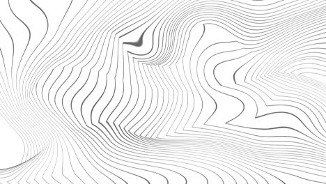 líneas geométricas 3d curvas grises refractadas fondo de movimiento técnico