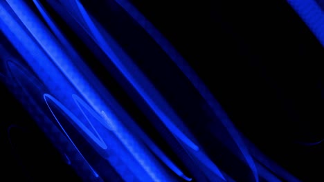 diseño de movimiento bg de partículas de flujo que dan forma a líneas, hélices y estructuras abstractas. líneas azules girando en espiral vuelan a lo largo de la trayectoria giratoria. 3d render elegante fondo abstracto creativo en 4k.