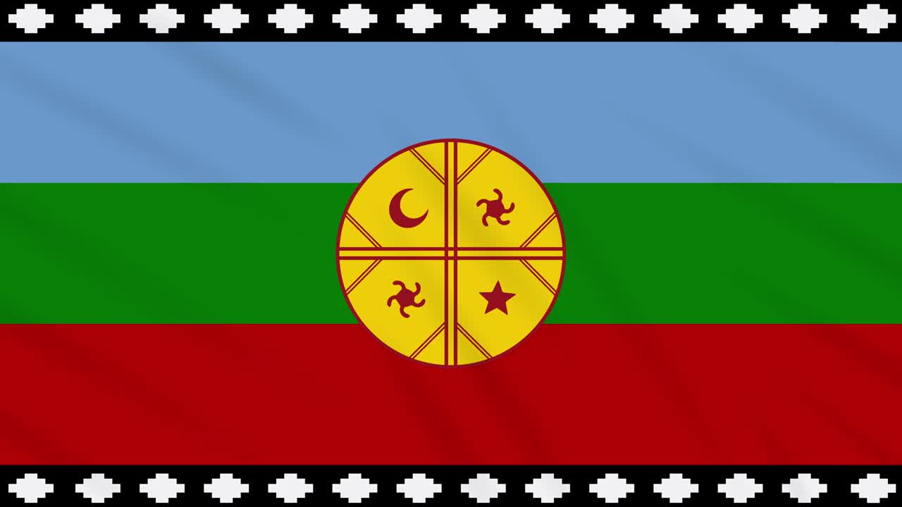 마푸치 발을 흔드는 천, 배경, 루프에 이상적입니다.