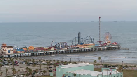 vista aérea de la isla de galveston, texas