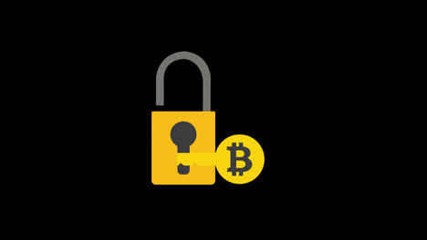 Bitcoin-Encryption-icon-motion-graphics-animation-with-alpha-channel,-transparent-background,-ProRes-444