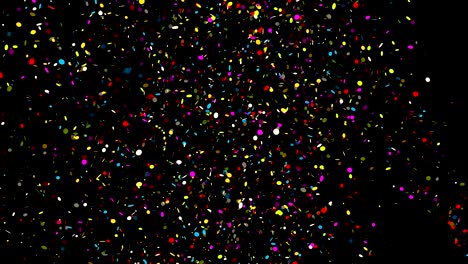 colorful confetti on black background